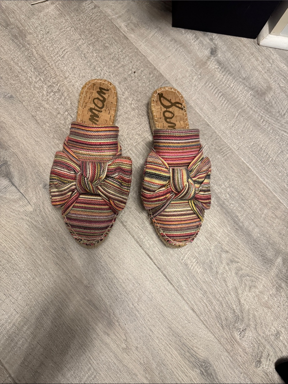 Sam Edelman Multicolor Striped Knot Mules